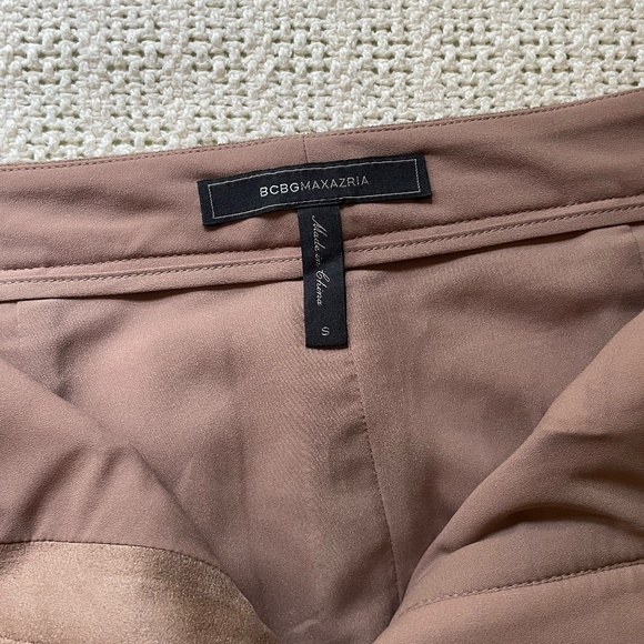 BCBGMaxazria Kahli Faux Suede Brown Mini Skirt, Size Small - Picture 5 of 10